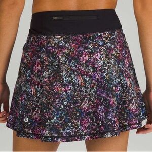 Lululemon Pace Rival Mid-Rise Skirt *Long Floral Spray Multi Size 4
